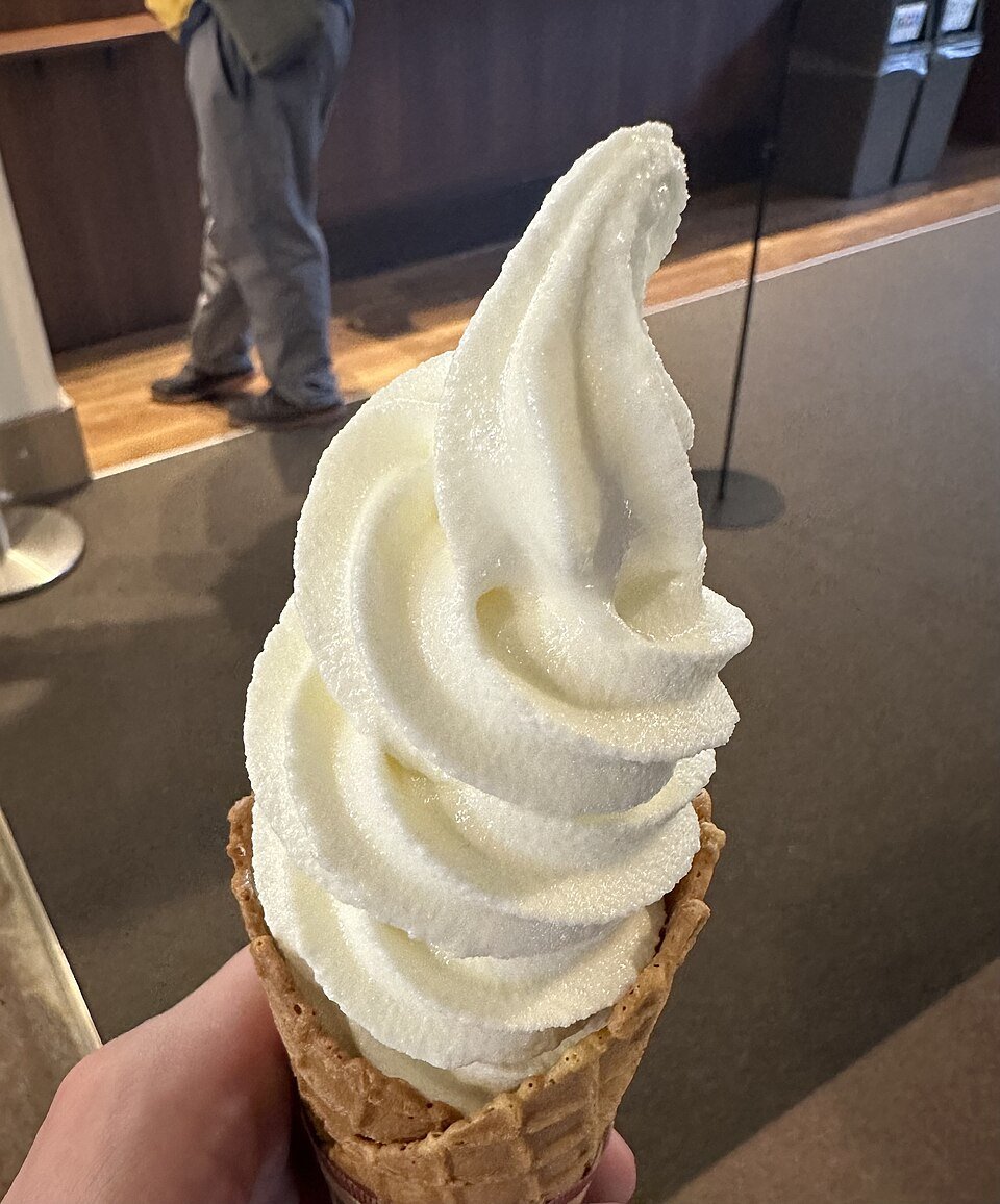 道の駅明宝で食べたソフトクリーム